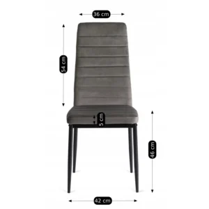 Scaun NARIS din velur gri
