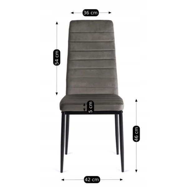 Scaun NARIS din velur gri