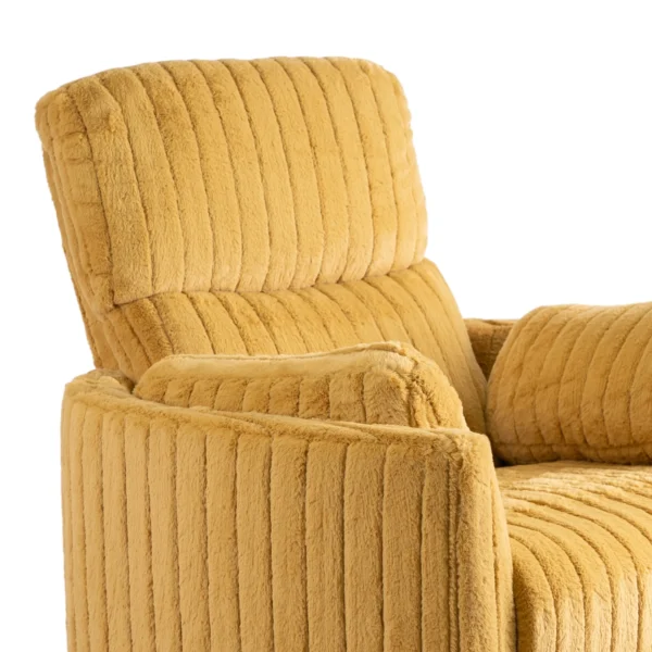 product-3166-8 Scaun reclinabil RAUL din țesătură plusată de culoare muștar