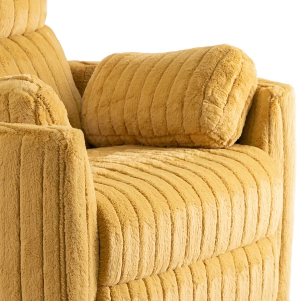 product-3166-9 Scaun reclinabil RAUL din țesătură plusată de culoare muștar