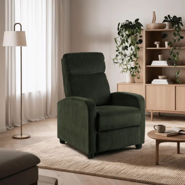 product-3167-0-1 Scaun reclinabil DANNY din catifea verde