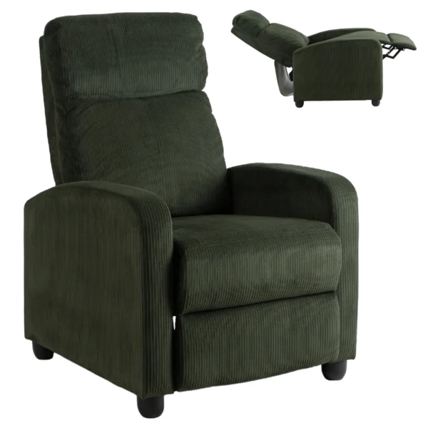 product-3167-0 Scaun reclinabil DANNY din catifea verde