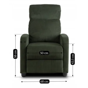 product-3167-11 Scaun reclinabil DANNY din catifea verde