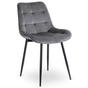 Scaun CHRIS din velur gri — MOBILA