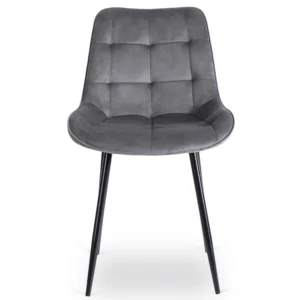 Scaun CHRIS din velur gri — MOBILA