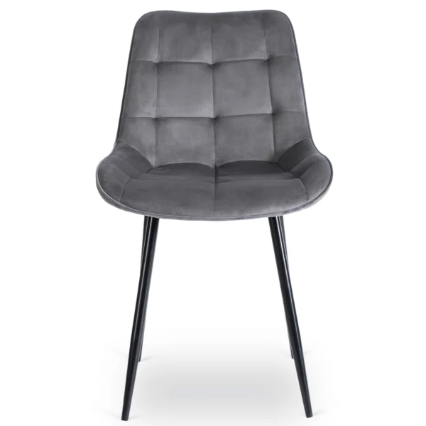 Scaun CHRIS din velur gri — MOBILA