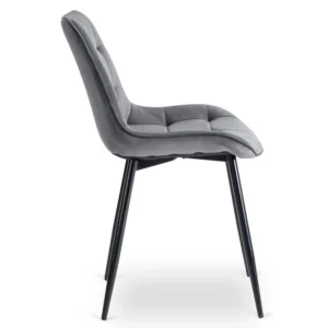 Scaun CHRIS din velur gri — MOBILA