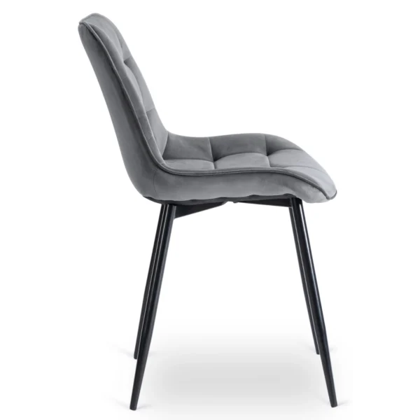 Scaun CHRIS din velur gri — MOBILA