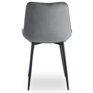 Scaun CHRIS din velur gri — MOBILA