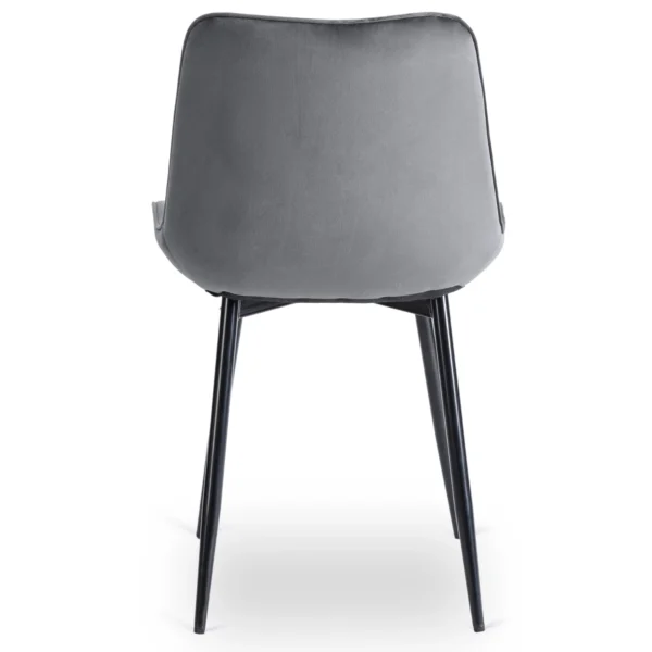 Scaun CHRIS din velur gri — MOBILA