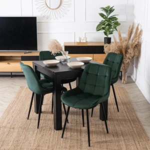 Scaun CHRIS în velur verde — MOBILA