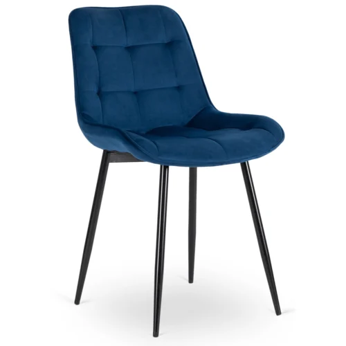 product-3172-0 Scaun CHRIS velur albastru marin — MOBILA