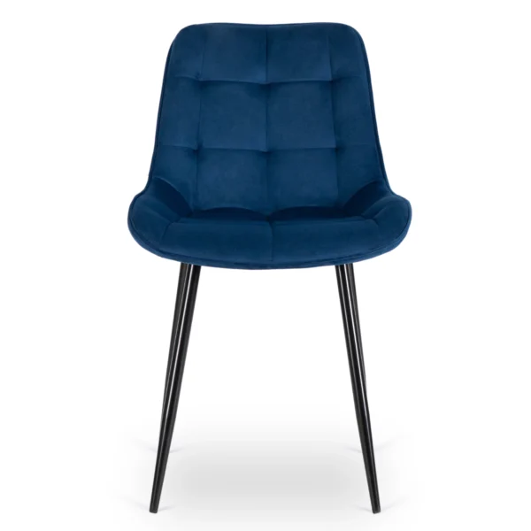 Scaun CHRIS din velur albastru marin
