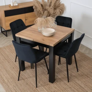 Scaun CHRIS din velur negru