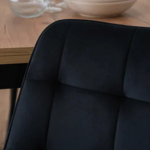 Scaun CHRIS din velur negru