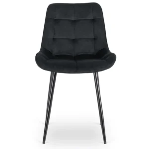 Scaun CHRIS din velur negru