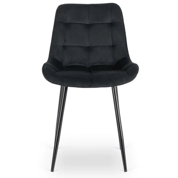 Scaun CHRIS din velur negru