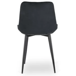 Scaun CHRIS din velur negru