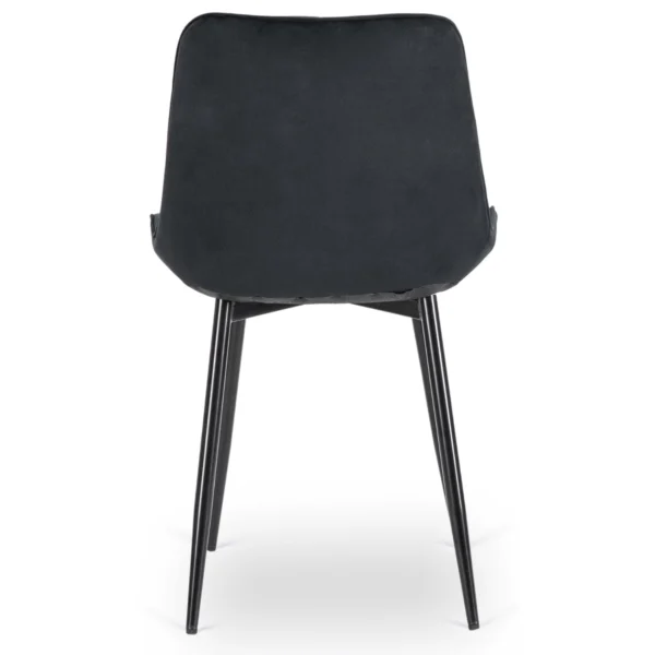 Scaun CHRIS din velur negru
