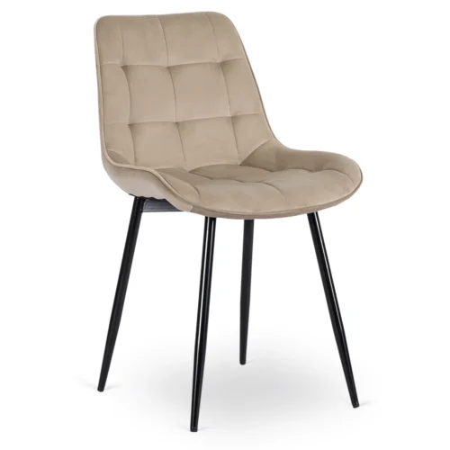 product-3174-0 Scaun CHRIS bej, din catifea — MOBILA