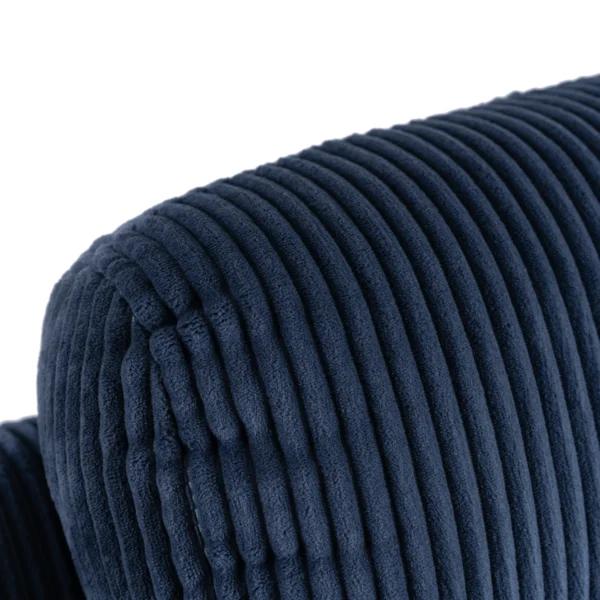 Scaun reclinabil TORRES din catifea albastră marin