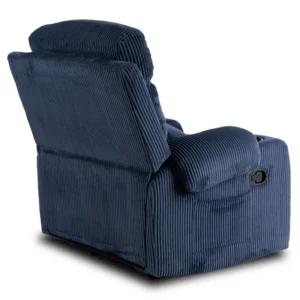 Scaun reclinabil TORRES din catifea albastră marin