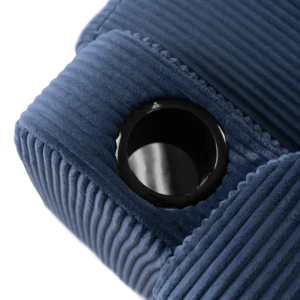 Scaun reclinabil TORRES din catifea albastră marin