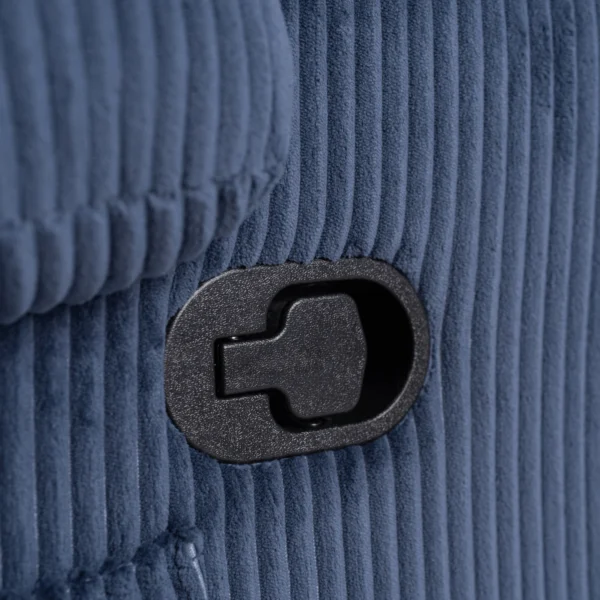 Scaun reclinabil TORRES din catifea albastră marin