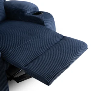 Scaun reclinabil TORRES din catifea albastră marin