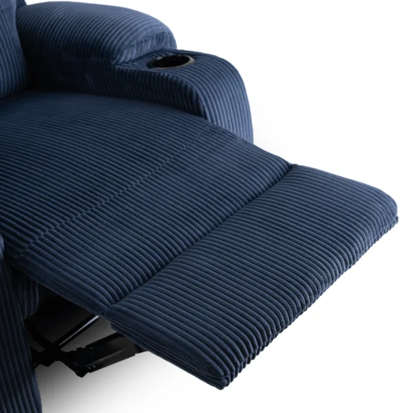 Scaun reclinabil TORRES din catifea albastră marin