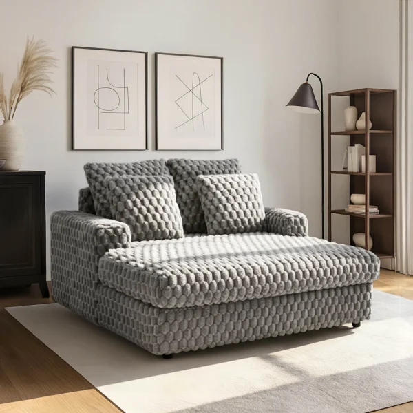 product-3182-0-1 Scaun reclinabil din pluș gri KOBEL