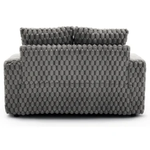 product-3182-4 Scaun reclinabil din pluș gri KOBEL