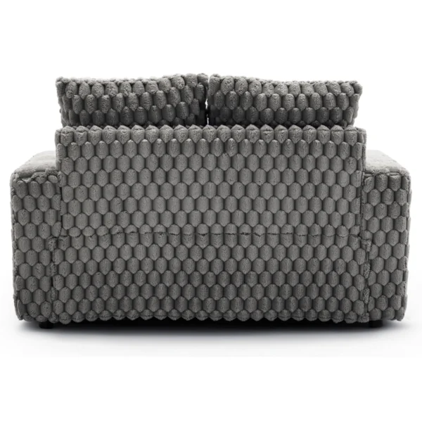 product-3182-4 Scaun reclinabil din pluș gri KOBEL