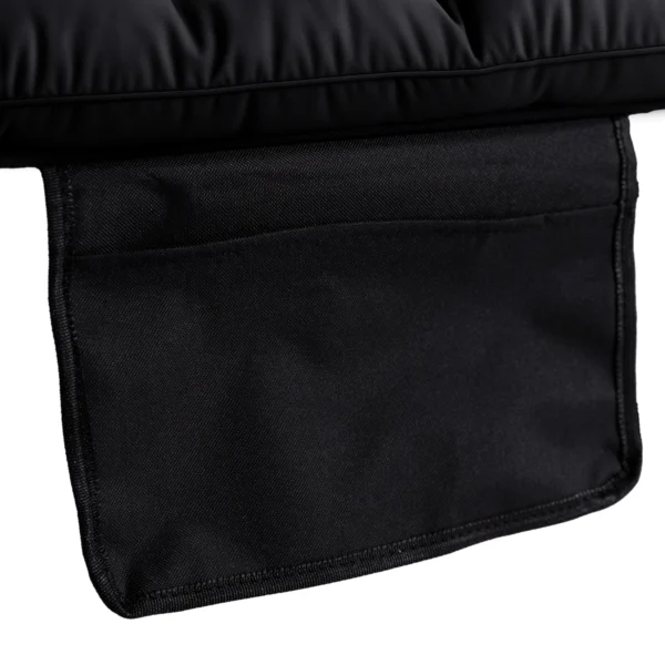 Șezlong de grădină VENUS Pat de câmp Negru