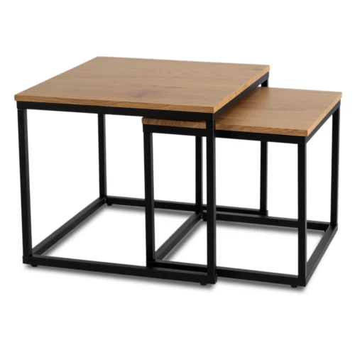 Set masă CARMI Stejar auriu/Negru