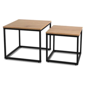 Set masă CARMI Stejar auriu/Negru