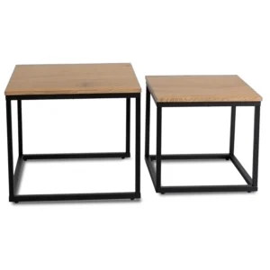 Set masă CARMI Stejar auriu/Negru