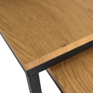 Set masă CARMI Stejar auriu/Negru