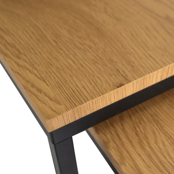 Set masă CARMI Stejar auriu/Negru