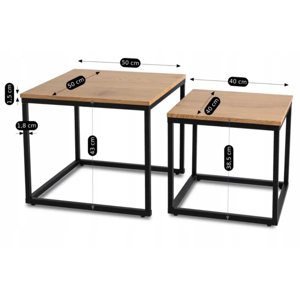 Set masă CARMI Stejar auriu/Negru