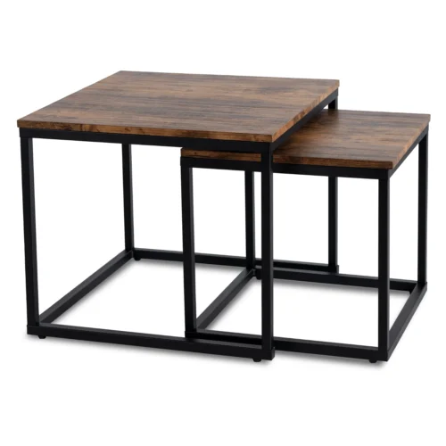 Set masă RIS stejar rustic/negru