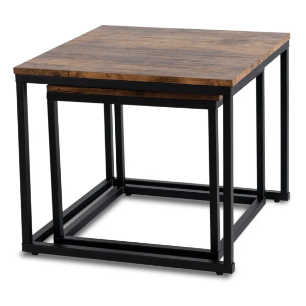 Set masă RIS stejar rustic/negru