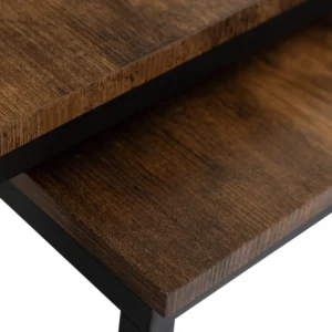 Set masă RIS stejar rustic/negru