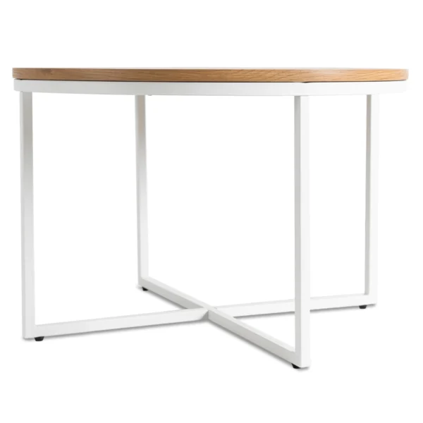 product-3191-1 Masă HANTEL Stejar auriu/alb — Măsuțe rotunde