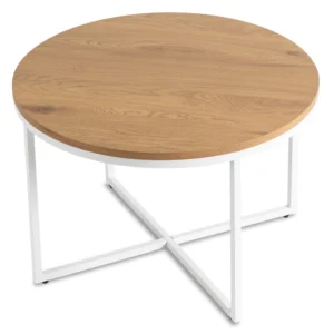 product-3191-3 Masă HANTEL Stejar auriu/alb — Măsuțe rotunde