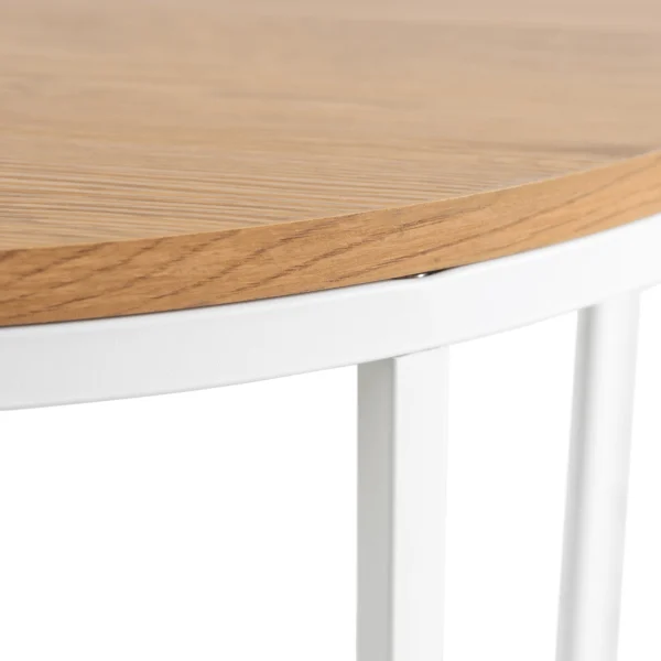 product-3191-5 Masă HANTEL Stejar auriu/alb — Măsuțe rotunde