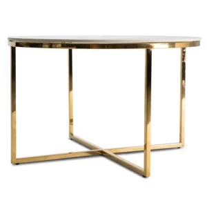 MARINE Masă din ceramică Marmură albă/Auriu