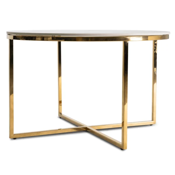 MARINE Masă din ceramică Marmură albă/Auriu