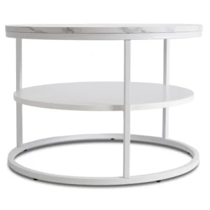 product-3198-1 BEST Masă din marmură albă — Măsuțe rotunde