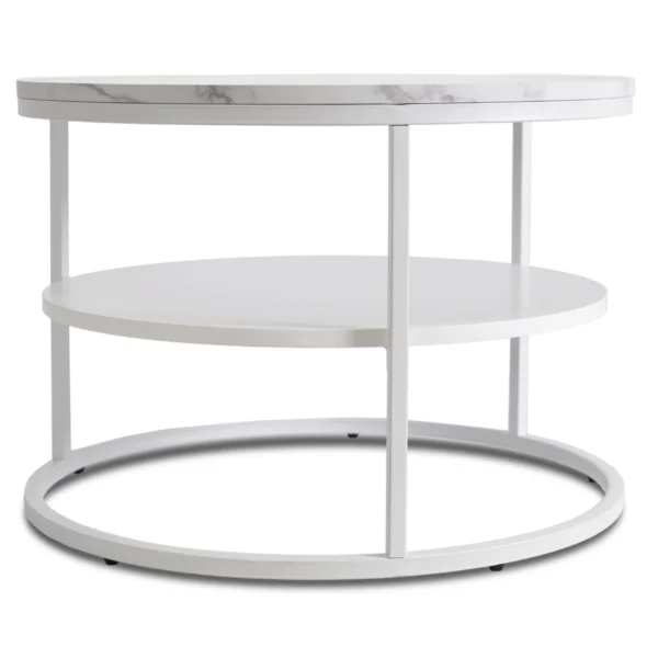 product-3198-1 BEST Masă din marmură albă — Măsuțe rotunde